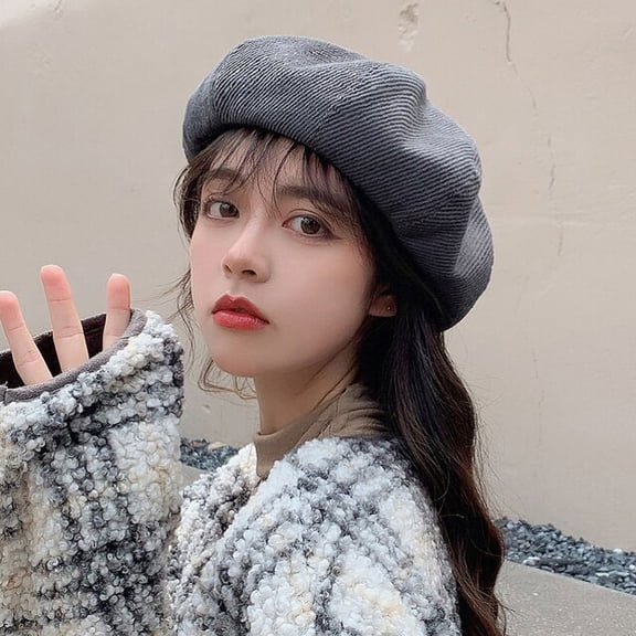 SikaFu Women Berets New Beret Hat Ladies Corduroy Octagonal Newsboy Cap Female Solid Artist Painter Hat Berets for Women