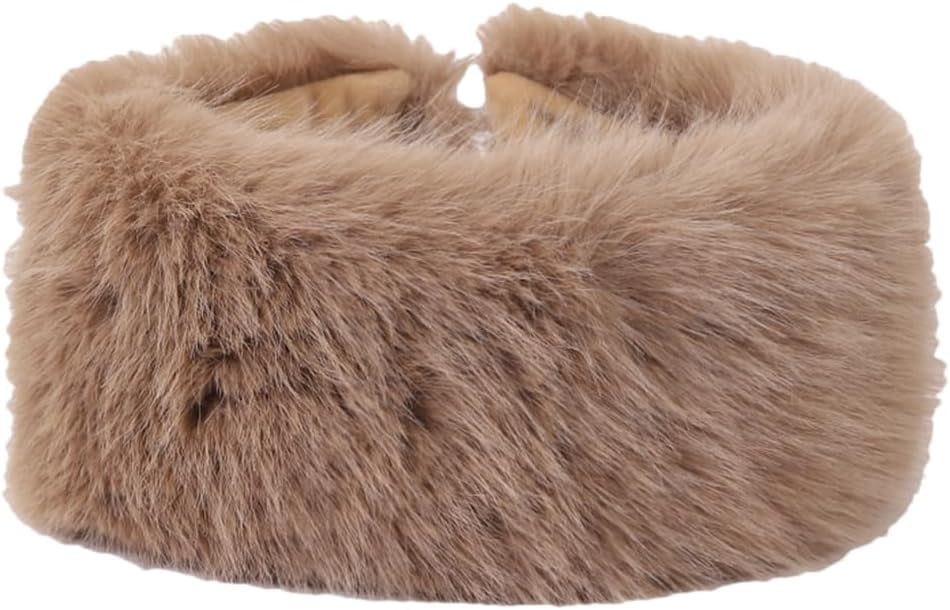 3-Piece Faux Fur Headband & Arm Warmers Set | White Fuzzy Earmuffs & Boot Cuffs | For Girls & Women