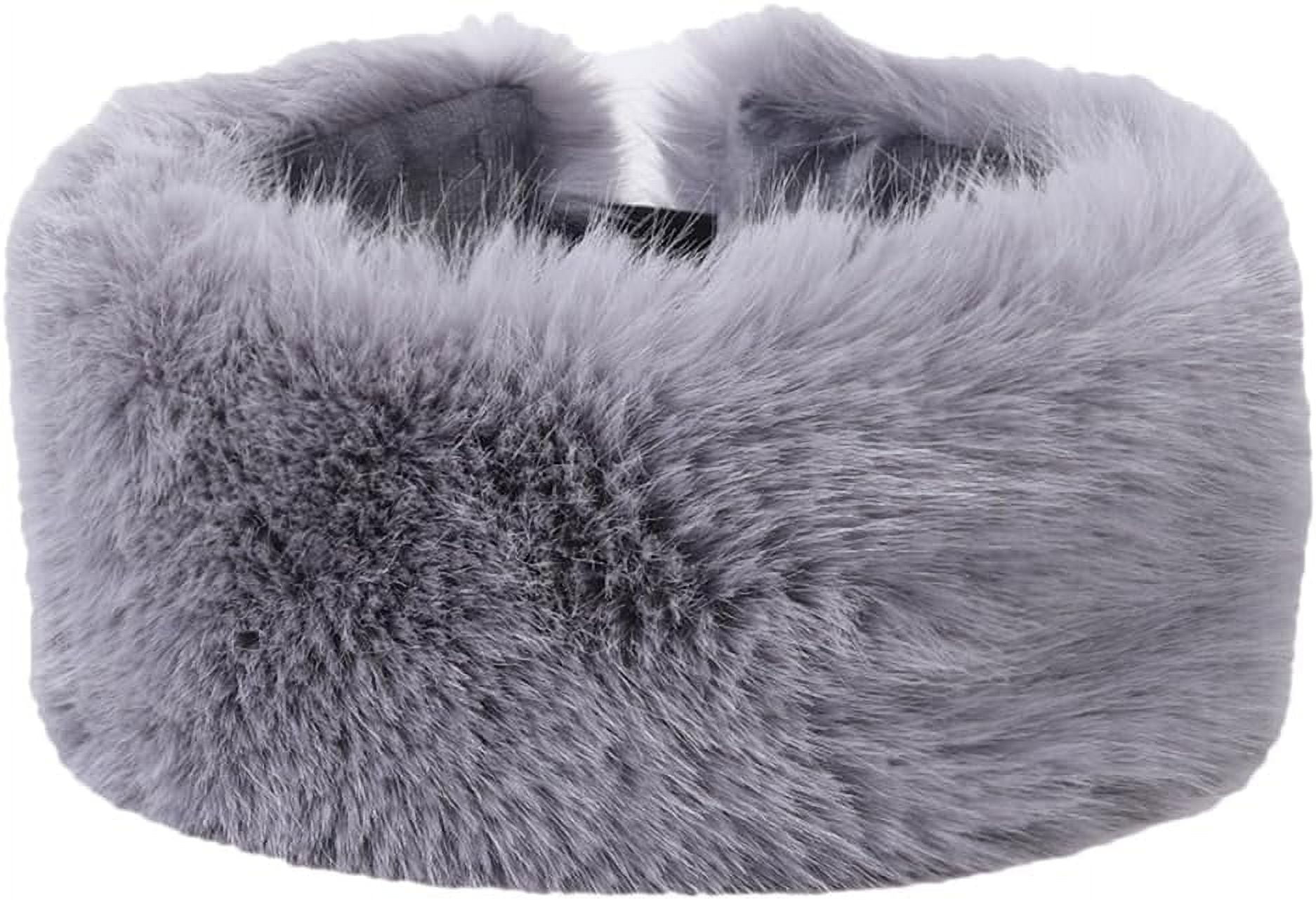 SikaFu Women Faux Fur Headband Hat with Stretch Winter  display picture 1