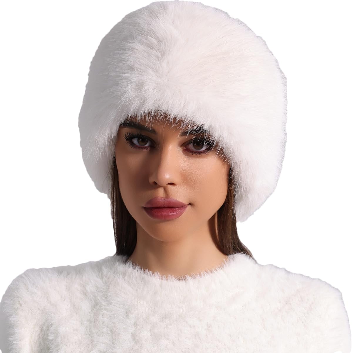 Faux Fur Headband with Stretch Ear Warmer for Women Winter Hat Earmuff Women main image 4