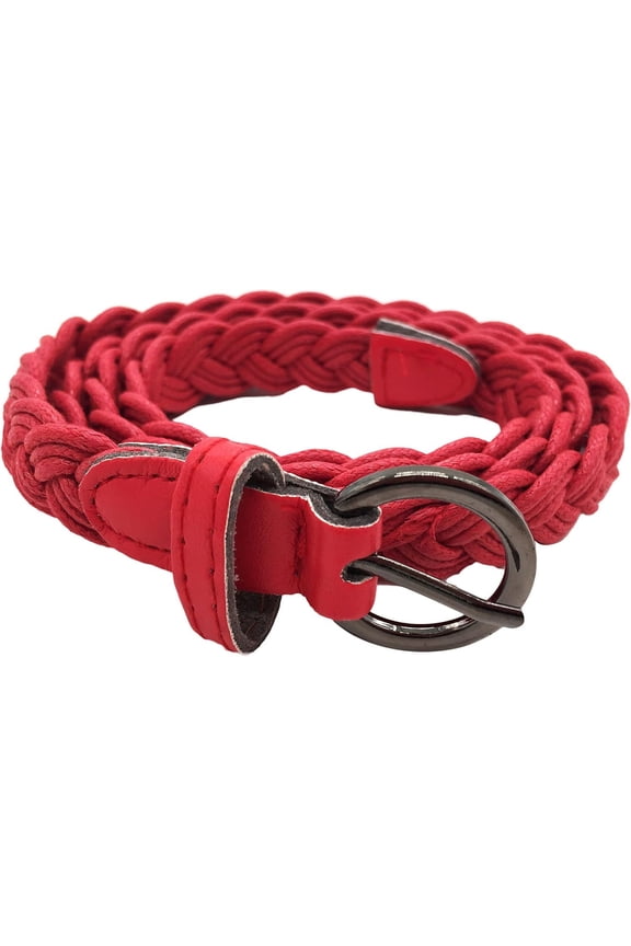 Women Girls Basic Belt Fashion Woven Hemp Rope Design Waist Band Multi-colors