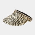 thumbnail image 1 of SikaFu Women Handmade Raffia Straw Hat Sun Visor Hat Sunscreen Lady Holiday Beach UV Protection Topless Stab Fashion Panama Hat, 1 of 6