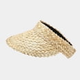 thumbnail image 1 of SikaFu Women Handmade Raffia Straw Hat Sun Visor Hat Sunscreen Lady Holiday Beach UV Protection Topless Stab Fashion Panama Hat, 1 of 6