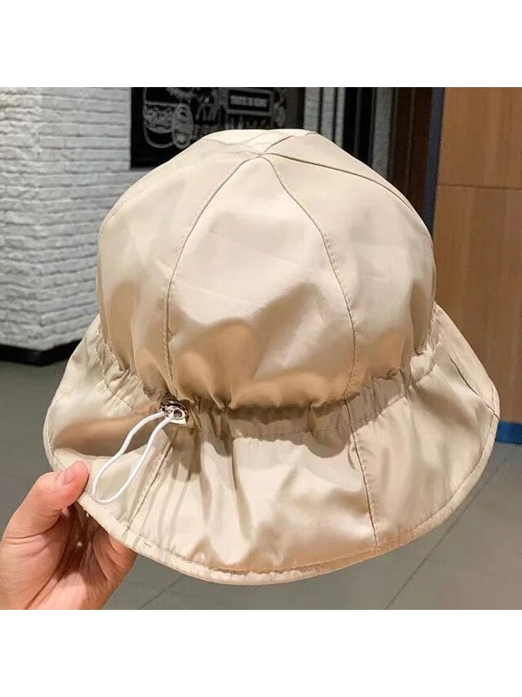 Women Summer Bucket Hat Quick Dry Drawstring Basin Hats For Girls Lady UV Protection Waterproof Panama Cap Bob Fisherman Caps