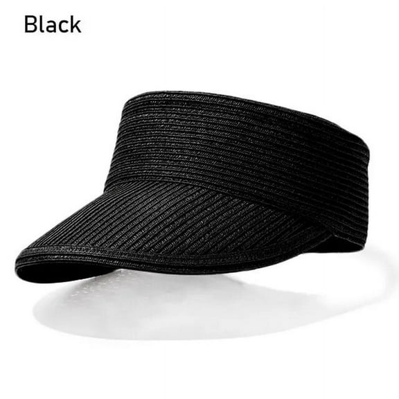 SikaFu Women Summer Hat Foldable Portable Beach Straw Cap Sun Visors Protection Outdoor Sport Fishing Beach Wide Brim Female Cap