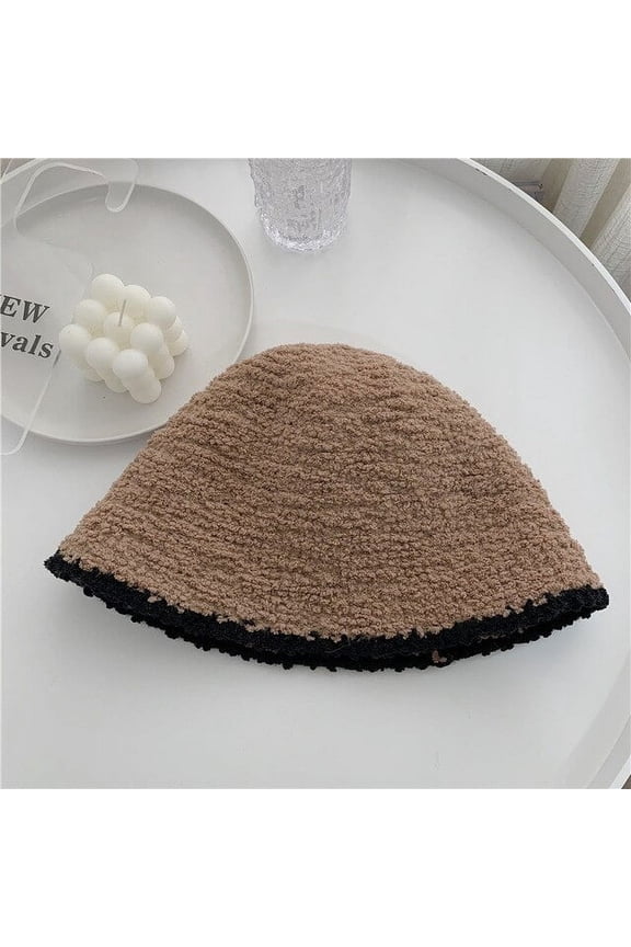 Women's Lamb Fleece Bucket Caps Winter Warmer Foldable Fisherman Hats Unisex Caps Hip Hop Bob Men Panama Windproof Visor Gorros