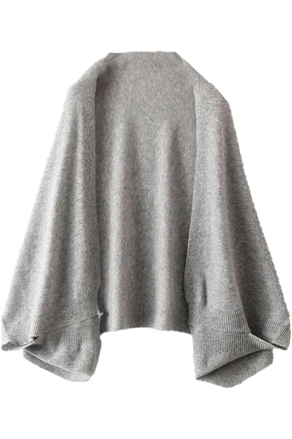 Women's Soft Shawls Wraps Wool Knit Warm Sweater Cardigan with Sleeves Winter DualPurpose Scarf Open Front Poncho