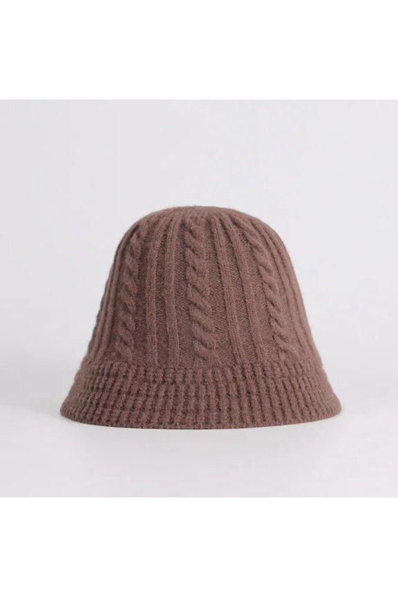 Women's Twist Bucket Hat Autumn Female Warm Knitting Wool Fisherman Cap Girls Outdoor Basin Hats Winter Ladies Panama Bob Gorros