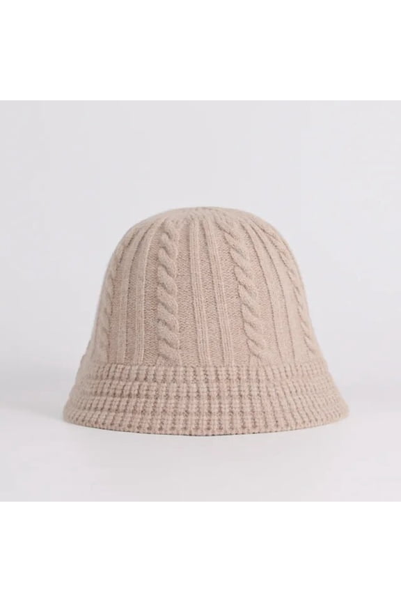 Women's Twist Bucket Hat Autumn Female Warm Knitting Wool Fisherman Cap Girls Outdoor Basin Hats Winter Ladies Panama Bob Gorros