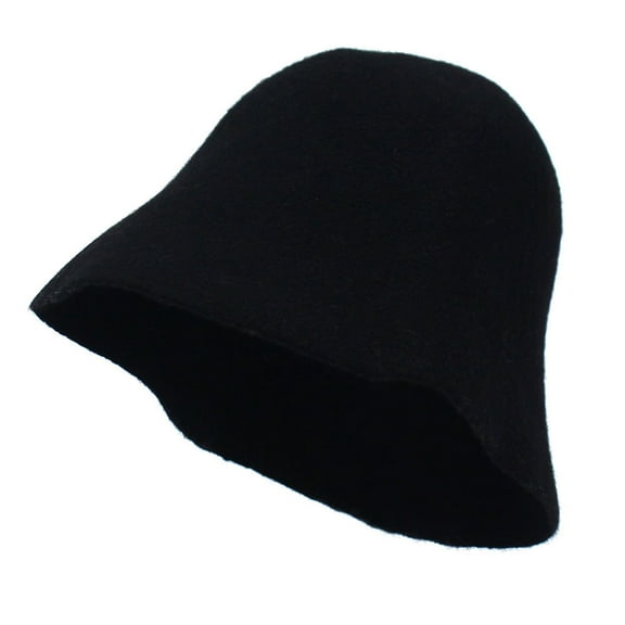SikaFu Wool Basin Hat Autumn And Winter Ladies Hats Keep Warm And Windproof Wool Fisherman Hat Cross -Border Knitted Hat Barrel Hat