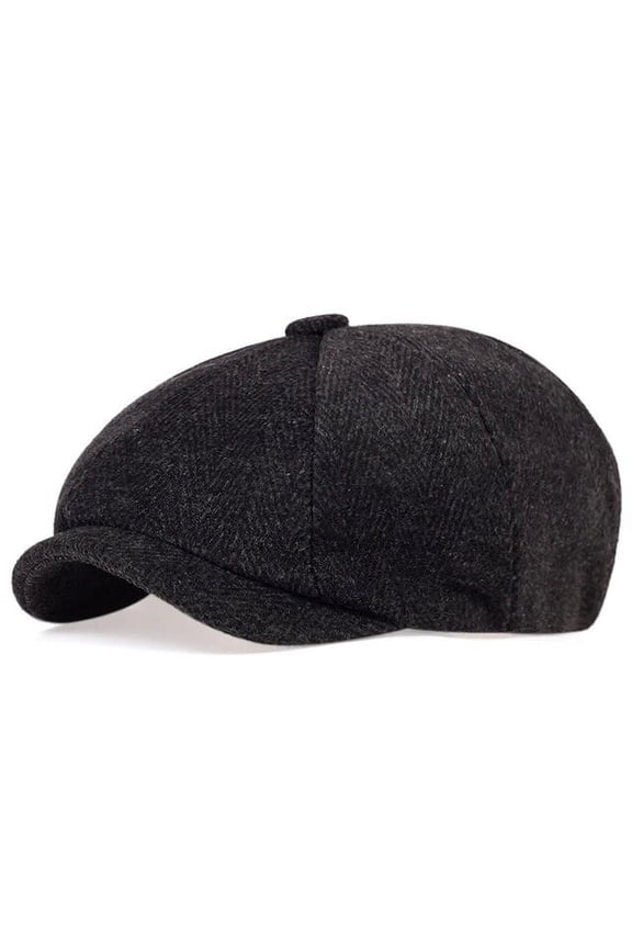 new men's newsboy hat woolen beret hat octagonal big head circumference bud hat bloody gangster Men's cap hats