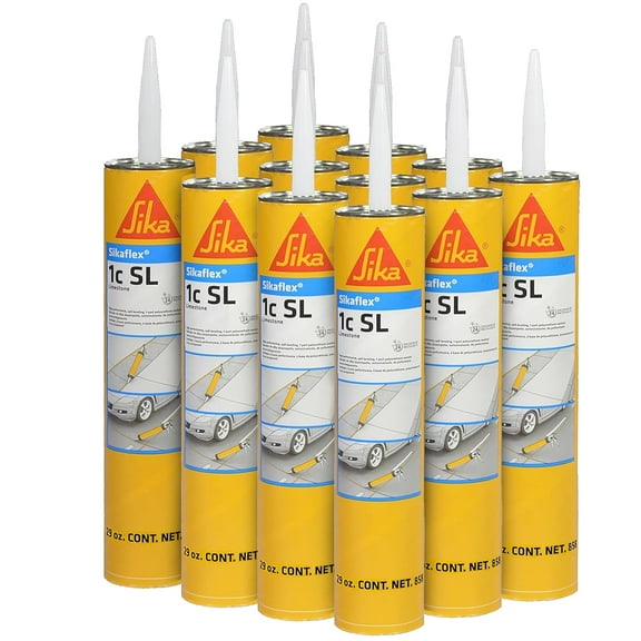 Sikaflex -1C SL High Performance (29 0z), Self-Leveling Polyurethane Sealant - Case of 12 Cartridges in Limestone