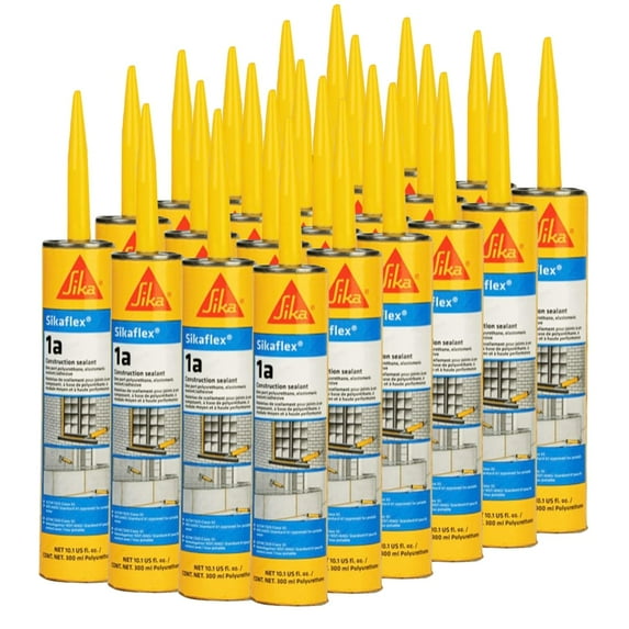 Sikaflex-1a self-Leveling Concrete sealant - White - Use in Green and Damp Applications - Premium-Grade Adhesive for a Range of Joints - 10.1 fl oz (Pack of 24)