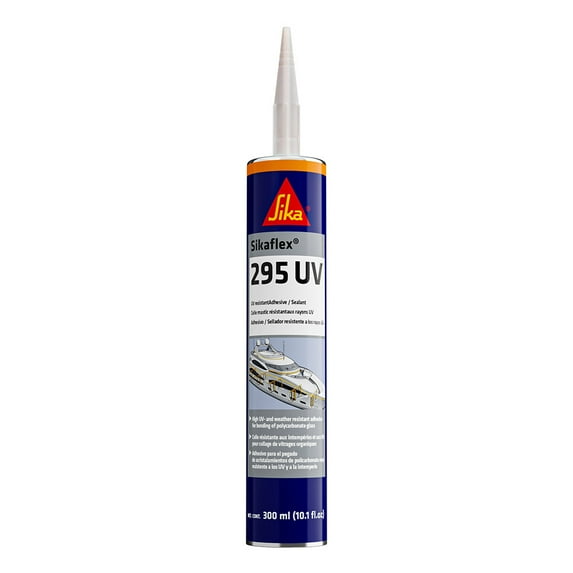 Sikaflex 295 Marine UV Resistant Sealant/Adhesive, White, 10.3oz, Cartridge