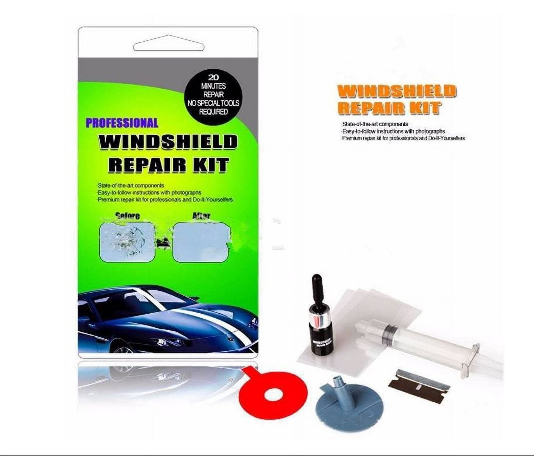 Windshield Glass Repair Kit Cracked Car Glass Resin Drip Easy To