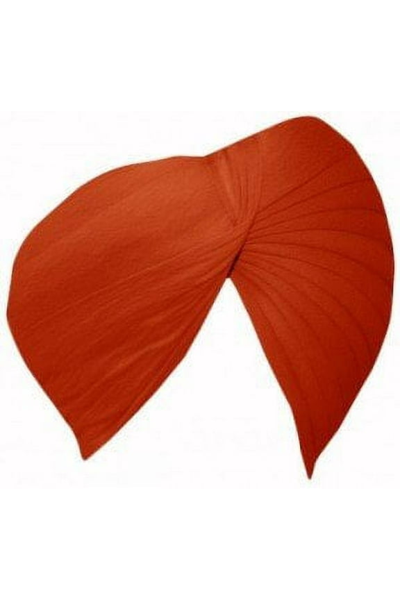 Sikh Cotton Turban For Men | Creamsicle Orange Color | 5Mts Punjabi Pagri (Unstitched Full voile) By Indian Collectible