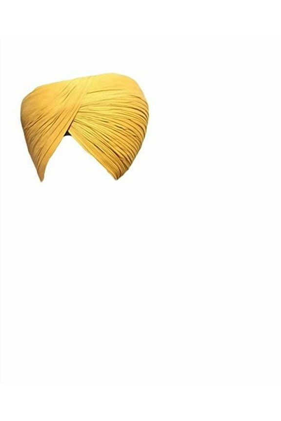 Sikh Cotton Turban For Men | Flax Color | 5Mts Punjabi Pagri (Unstitched Full voile) By Indian Collectible