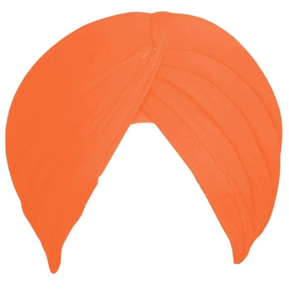 Sikh Cotton Turban For Men |Kesari Color | 5Mts Punjabi Pagri (Unstitched Full voile) By Indian Collectible