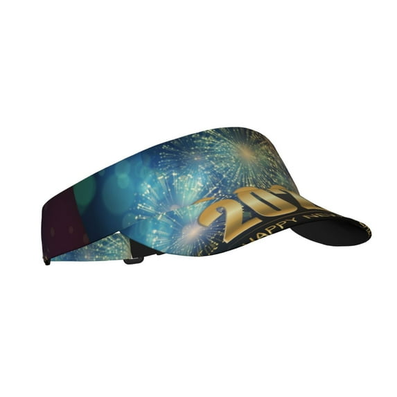 Sikiie 2025 New Year 5 Sun Visor Hat Adjustable Velcro Golf Visor Sports Sunscreen Visor Hat for Outdoor Activities