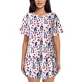 thumbnail image 1 of Sikiie 4th Of July Womens Pajama Sets Short Sleeve Top With Pants Sleepwear 2 Piece Lounge SetMedium, 1 of 6
