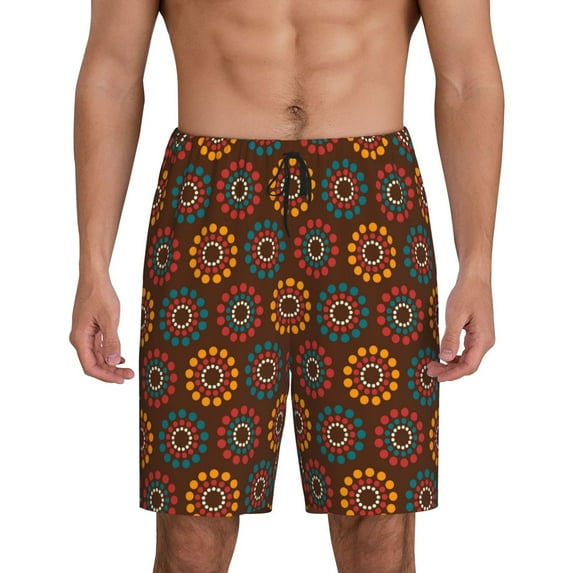 Sikiie 60s and 70s Aesthetic1 Mens Pajama Shorts, Lightweight Lounge Pant with Pockets Soft Sleep Pj Shorts for Men4X-Large