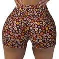 thumbnail image 1 of Sikiie 70s Groovy Hippie Retro Print Workout Shorts Women Scrunch Butt Gym Shorts Seamless High Waist Tummy Control Yoga Biker Athletic Shorts, 1 of 5