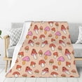 thumbnail image 1 of Sikiie 70s Mushroom Cozy Flannel Fleece Throw Blanket: Lightweight & Thick for All Seasons - Perfect for Women, Men, & Kids"60"x50", 1 of 6
