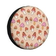 thumbnail image 1 of Sikiie 70s Mushroom PVC Leather Spare Tire Wheel Cover Spare Tire Cover, for Car Truck SUV Camper Trailer Universal Fit(14-17in)-17 inch, 1 of 6