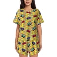 thumbnail image 1 of Sikiie 90s Audio Tape Womens Pajama Sets Short Sleeve Top With Pants Sleepwear 2 Piece Lounge SetXX-Large, 1 of 6