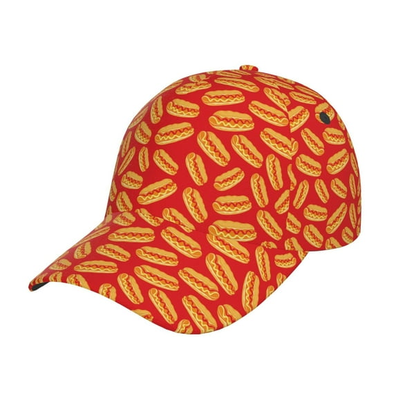 Sikiie A Big Hot Dog Unisex Vintage Washed Unstructured Baseball Cap Soft Cap Adjustable Unisex Baseball Hat Dad Hat