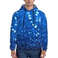 thumbnail image 1 of Sikiie A Blue Glitter Men's Hoodie, Essentials Hoodie, Sweatshirt, Pullover Hooded Sweatshirt for Men-Medium, 1 of 7