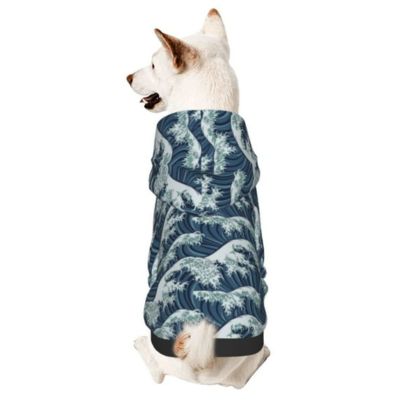 Sikiie A Japanese Great Wave Dog Hoodie,Dog Clothes,Dog Sweatshirt ,Dog Shirt, Dog Clothes for Puppy Kitten Small Dogs Cats-X-Large