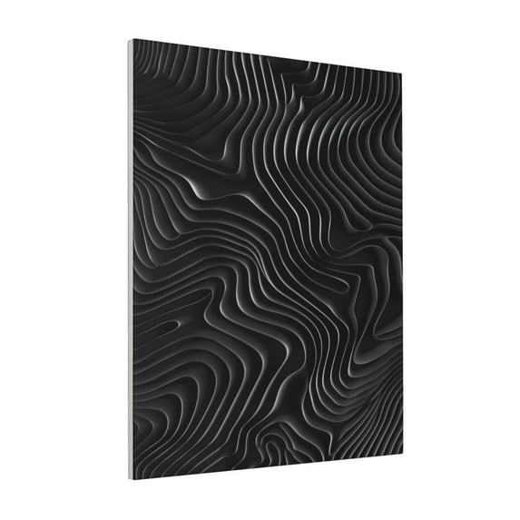 Sikiie Abstract Black And White Waves Print Canvas Decorative Hanging Painting, Anti-shrinkage Hanging Frame, Suitable for Home, Office Wall Decorations