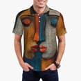 thumbnail image 1 of Sikiie Abstract Colorful Duality Print Men's Short-sleeved POLO Shirts, Button-down Shirts and T-shirts are Suitable for Vacation, Leisure and Business-XX-Large, 1 of 6