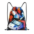 thumbnail image 1 of Sikiie Abstract Cubist Printer Drawstring Backpack Drawstring Bags, Draw String Back Bag for Sports, Gym, Travel, Swimming, Beach-Medium, 1 of 6