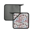 thumbnail image 1 of Sikiie Abstract Floral Pot Holders Kitchen Insulation Mats Heat Resistant Pot-Holder Oven Anti-Scald Pads for Cooking Baking, 7.1*7.1inch, 1 of 8