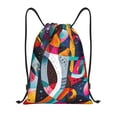 thumbnail image 1 of Sikiie Abstract Jazz Instrumental Drawstring Backpack Drawstring Bags, Draw String Back Bag for Sports, Gym, Travel, Swimming, Beach-Medium, 1 of 6