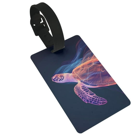 Sikiie Abstract Line Turtle Luggage Tags Privacy Cover ID Label Suitcase Tags Identifiers For School Bags,Suitcases