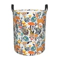 thumbnail image 1 of Sikiie Abstract Plants Mushroom Deer Print Round Dirty Clothes Basket, Waterproof Standing Foldable Storage Basket, for Laundry Room, Bedroom, Bathroom Storage-Small, 1 of 6
