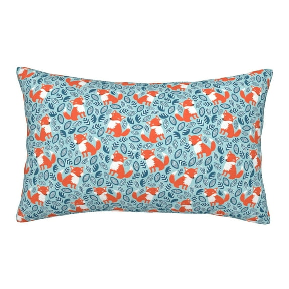 Sikiie Abstract leaves fox Print Plush Pillow Cover, Wrinkle-proof and Stain-resistant Pillow Protector without Pillow Core, Home Decoration-16"x24"