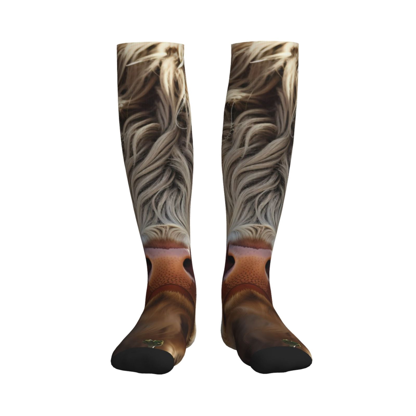 Sikiie Adorable Flower Field Cow 1 Pairs Compression Socks for Men and ...