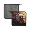 thumbnail image 1 of Sikiie Adorable Fluffy Bat Pot Holders Kitchen Insulation Mats Heat Resistant Pot-Holder Oven Anti-Scald Pads for Cooking Baking, 7.1*7.1inch, 1 of 8