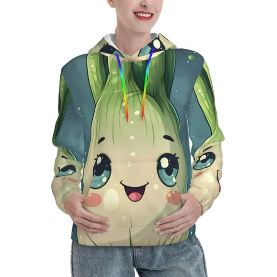Sikiie Adorable Kawaii Fennel Character Women's Casual Hoodies Long Sleeve Lightweight Pullover Tops Loose Sweatshirt-Medium