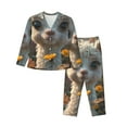 thumbnail image 1 of Sikiie Adorable Llama In Flowers Pajamas for Women Set, Womens Pajama Sets, Lounge Sets for Women, 2pjs for Women-X-Large, 1 of 7