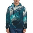 thumbnail image 1 of Sikiie Airplane Shark Men's Hoodie, Essentials Hoodie, Sweatshirt, Pullover Hooded Sweatshirt for Men-Small, 1 of 7