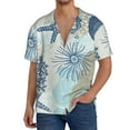 thumbnail image 1 of Sikiie Algae Corals and Seashells Men's Wrinkle Free Untucked Cuban Shirt Business Casual Button Down Shirts Short Sleeve Shirt, 1 of 5