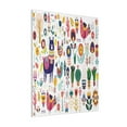thumbnail image 1 of Sikiie Alpaca Flower Print Canvas Decorative Hanging Painting, Anti-shrinkage Hanging Frame, Suitable for Home, Office Wall Decorations, 1 of 6