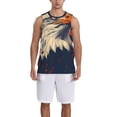 thumbnail image 1 of Sikiie American Bald Eagle A Basketball Jersey Reversible Men's Mesh Athletic Sports Shirts Training Practice S-4XL4X-Large, 1 of 6