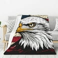 thumbnail image 1 of Sikiie American Bald Eagle Cozy Flannel Fleece Throw Blanket: Lightweight & Thick for All Seasons - Perfect for Women, Men, & Kids"50"x40", 1 of 6