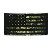 Sikiie American Flag Camo Custom Banners and Signs Customize Outdoor, Personalized Banner with Logo Text for Party Birthday, Customized Banner Decoration-Small